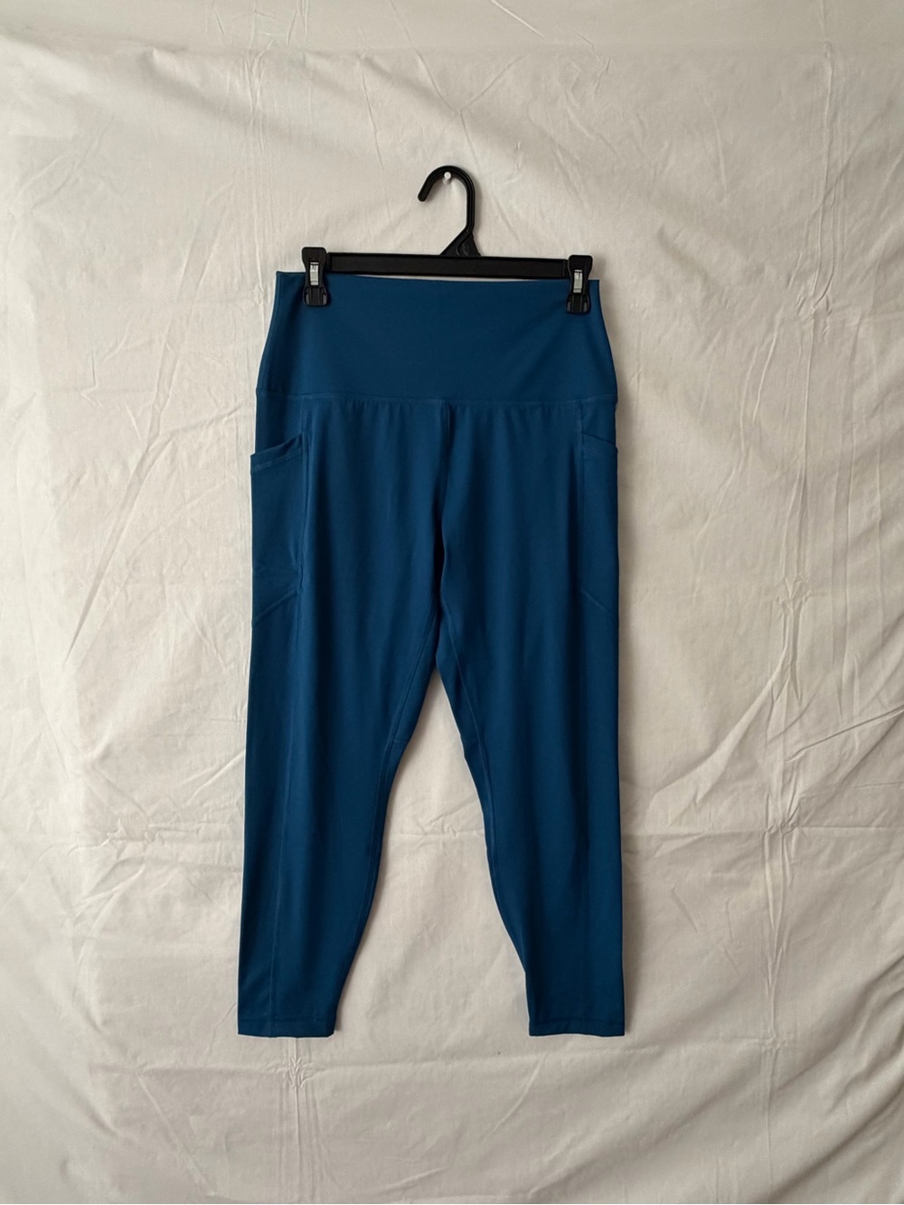 90 Degree by Reflex Size L Blue Topaz Nylex Ankle Leggings NWT(A675)